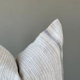 Linen striped pillow cover set of 2